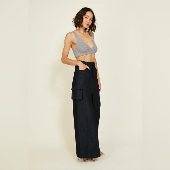 New NWT Line and Dot Mora Maxi Skirt in Charcoal Size XS - Picture 15 of 16